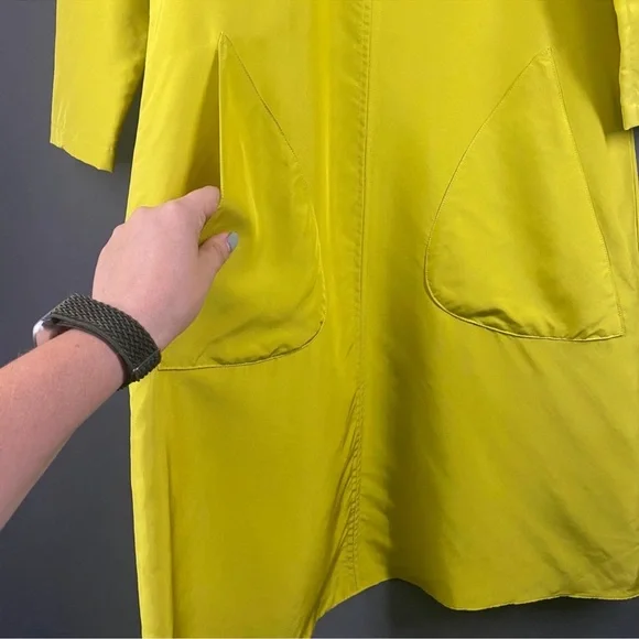 Peter Cohen silk mantle dress acid green - Picture 6 of 6
